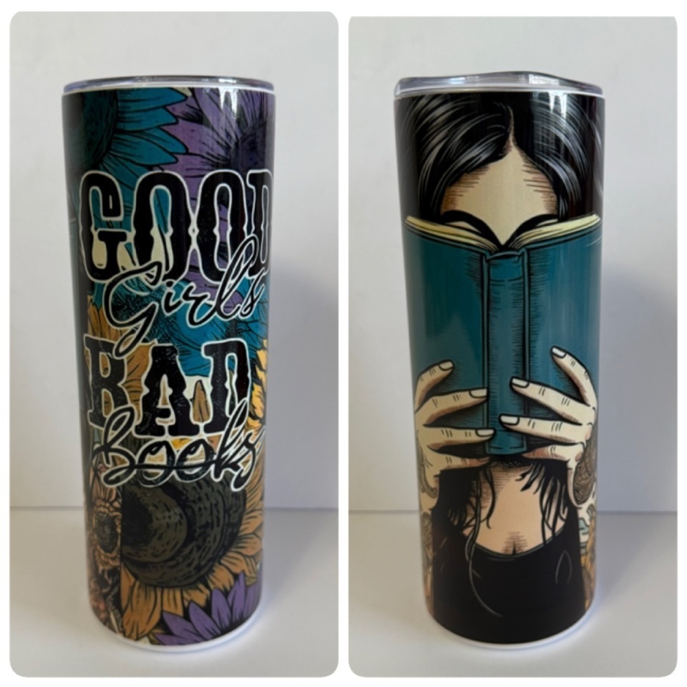 Book Girlie Sublimation 20oz Skinny Tumbler
